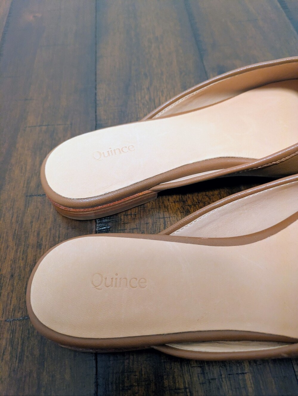 Quince Italian Leather Pointed Mule Flats Cognac size 7 - Picture 4 of 6